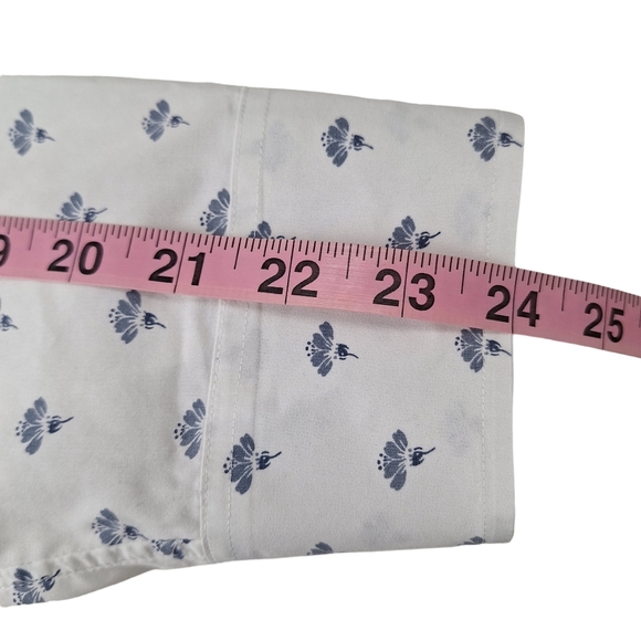 Bonobos Men Medium  Slim Fit White Blue Print Long Sleeve Button‎ Down Shirt - Picture 9 of 10